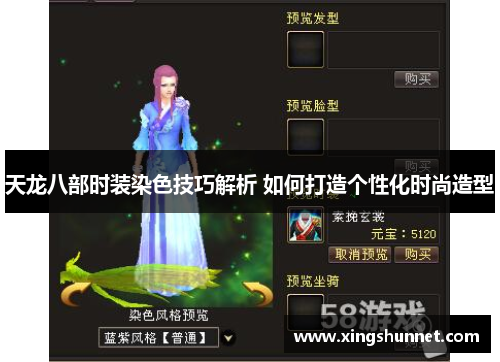 天龙八部时装染色技巧解析 如何打造个性化时尚造型